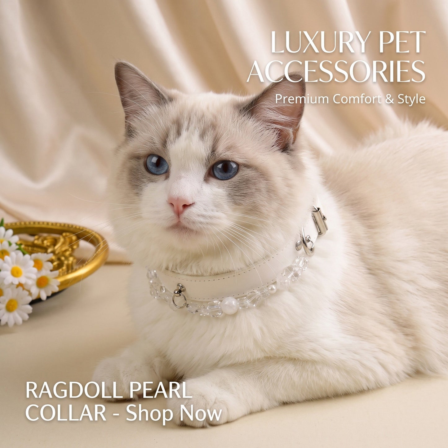 Handmade Natural Crystal Leather Pet Collar for Cats & Dogs | Durable & Stylish Inlaid Genuine Crystal, Calms Anxious Pets & Creates Peaceful Mood, Unique Gift for Small & Medium Sized Dogs and Cats