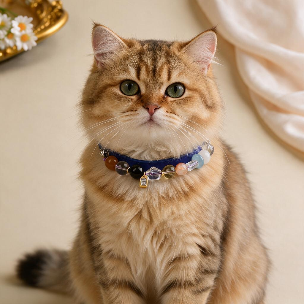 Handmade Natural Crystal Leather Pet Collar for Cats & Dogs | Durable & Stylish Inlaid Genuine Crystal, Calms Anxious Pets & Creates Peaceful Mood, Unique Gift for Small & Medium Sized Dogs and Cats