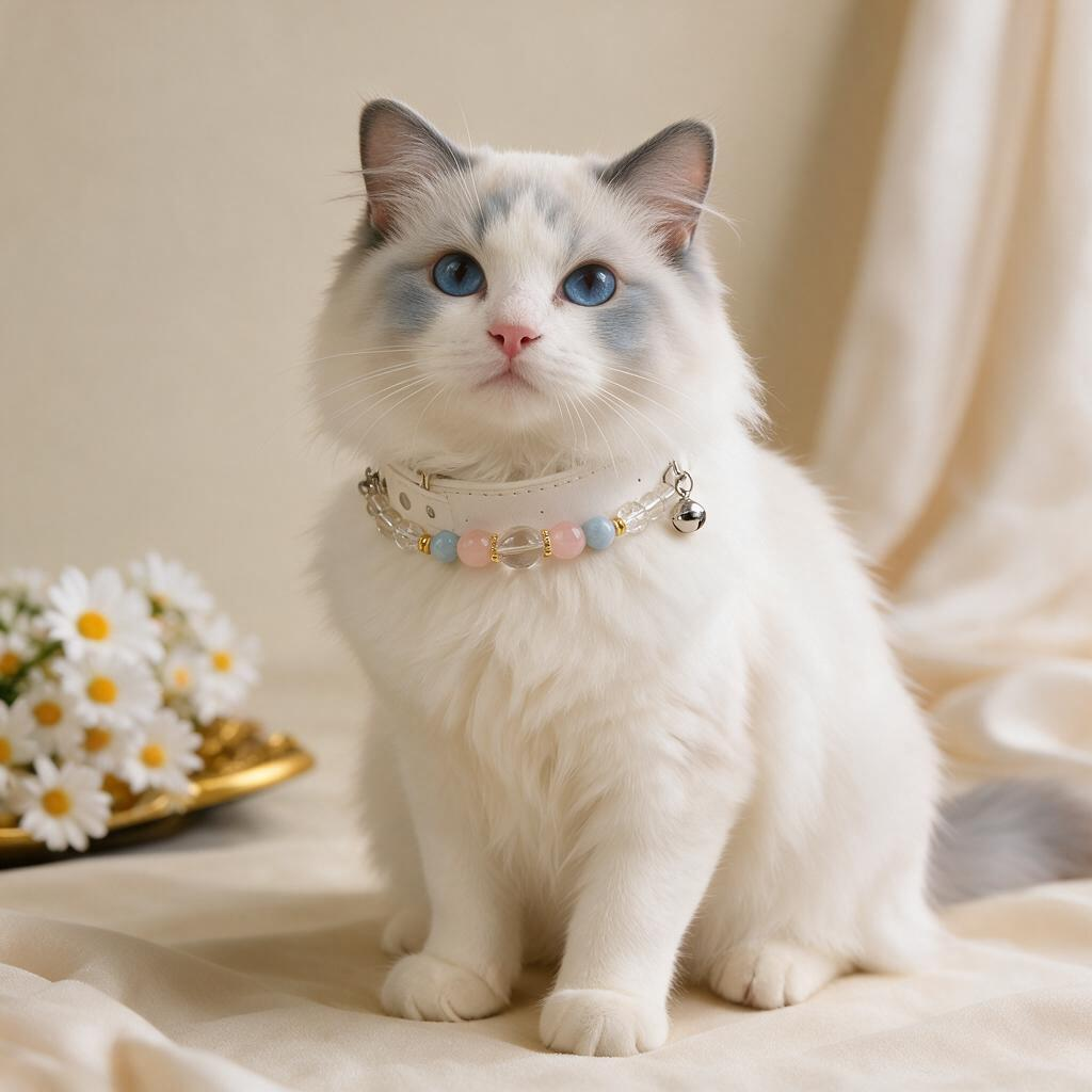 Handmade Natural Crystal Leather Pet Collar for Cats & Dogs | Durable & Stylish Inlaid Genuine Crystal, Calms Anxious Pets & Creates Peaceful Mood, Unique Gift for Small & Medium Sized Dogs and Cats